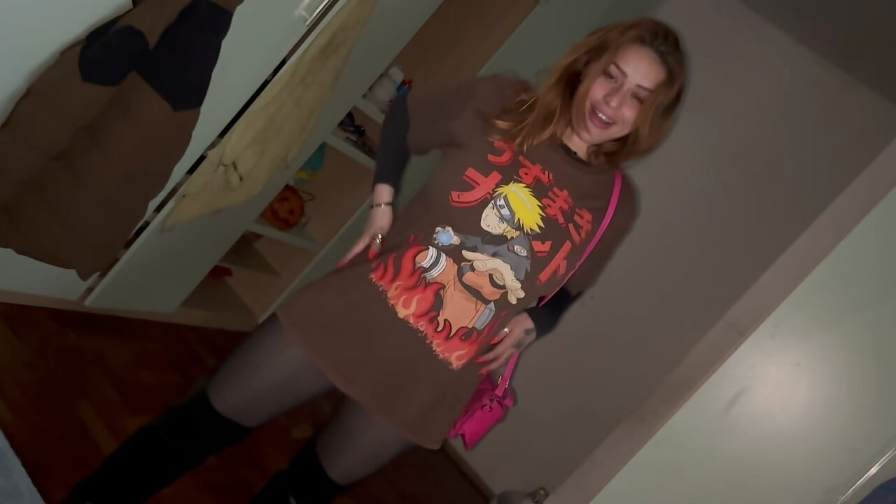 Invitation to Watch Anime Ended in Deepthroat Blowjob, Doggy and Creampie