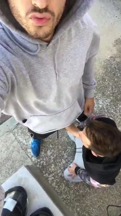 outdoor blowjob caught selfie