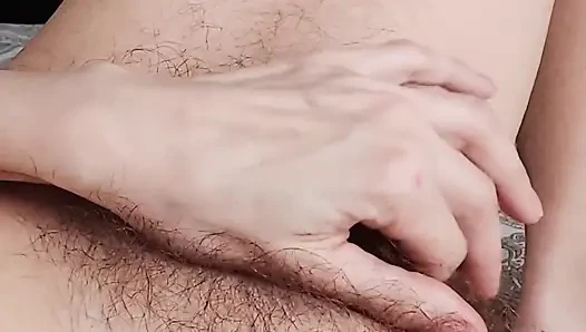 Intense Female Orgasm with Moaning. Masturbating with Her Fingers on Her Clitoris