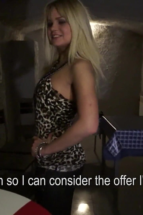 Public Pickups - Dirty Blonde Barra Brass Sucks Cock POV in Coat Check
