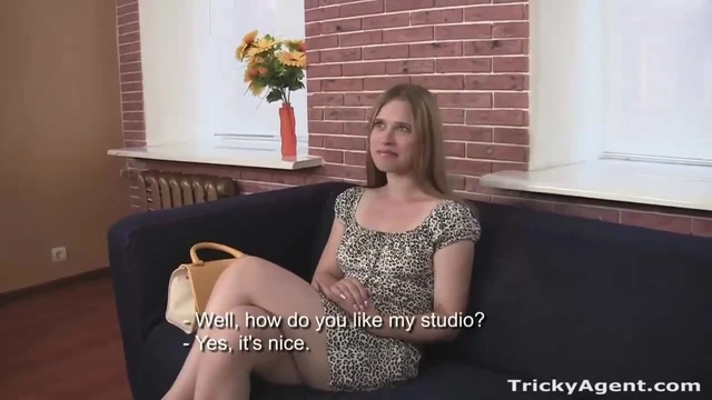 Tricky Agent - Blonde with a perfect ass in a tiny dress!