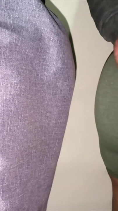 She Accidentally Grabs a Stranger's Dick While Waiting in Line