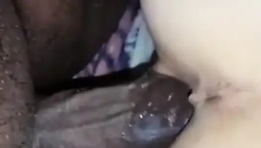 Крупный План Black Creampie