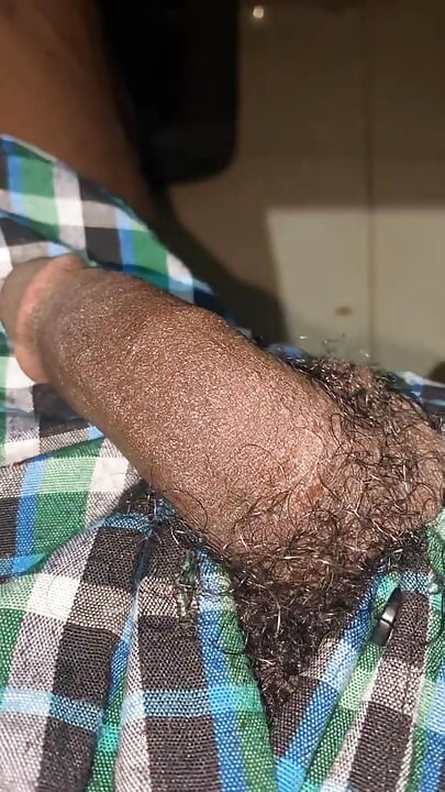 Jerking off my dick after a long day at work