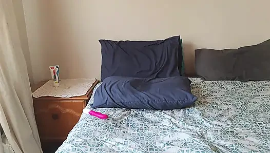 Moaning like a whore while fucking myself. Mother-in-law in the room next me!