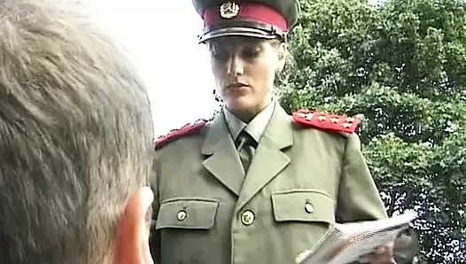 A wild military woman from Germany eating cum like dinner