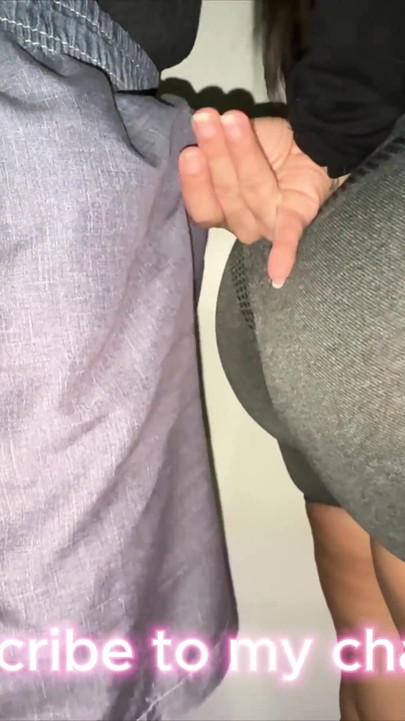 Big Ass Girl Grabs Stranger's Dick