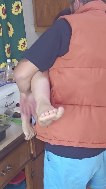 Bored and ignored girlfriend fucked while making dinner | Clip 1