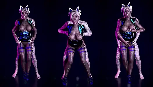 Im Nachtclub Wird Heißer Mulatte Von Großem Weißen Schwanz Gefickt