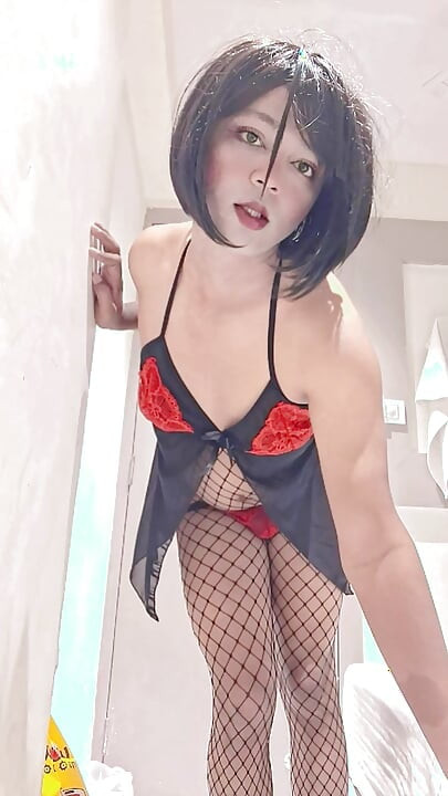 Annu's first crossdressing in a hotel
