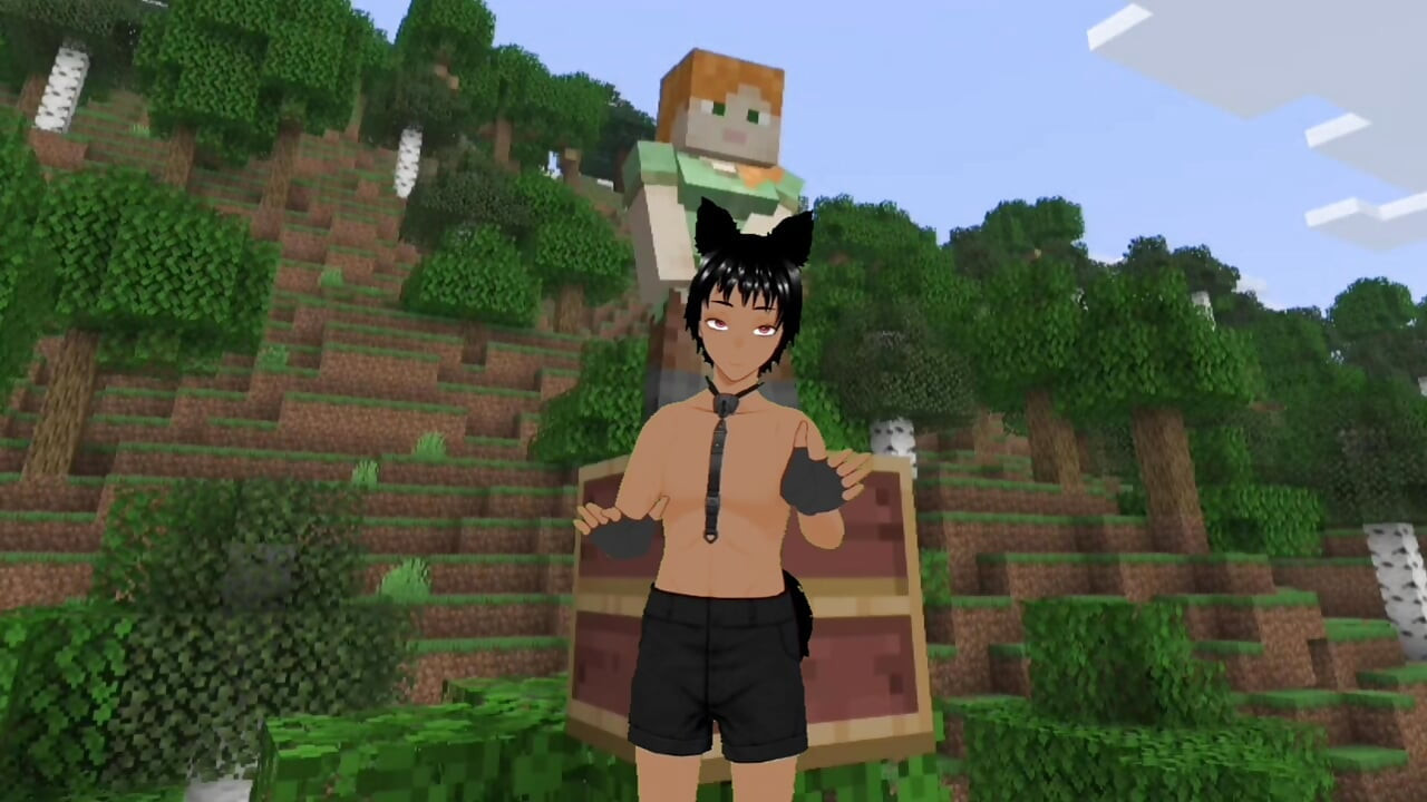 Minecraft mod Needs of Nature - Steve and alex masturbating and showing off some features! Like Cum!