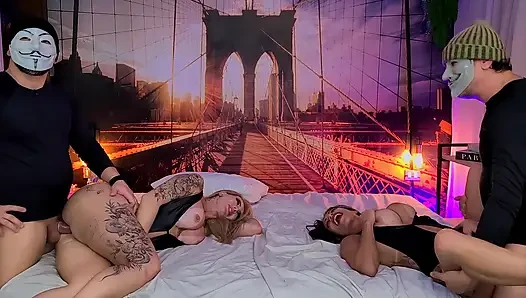 I fucked my friend's busty girlfriend, and he fucked my ass girlfriend.