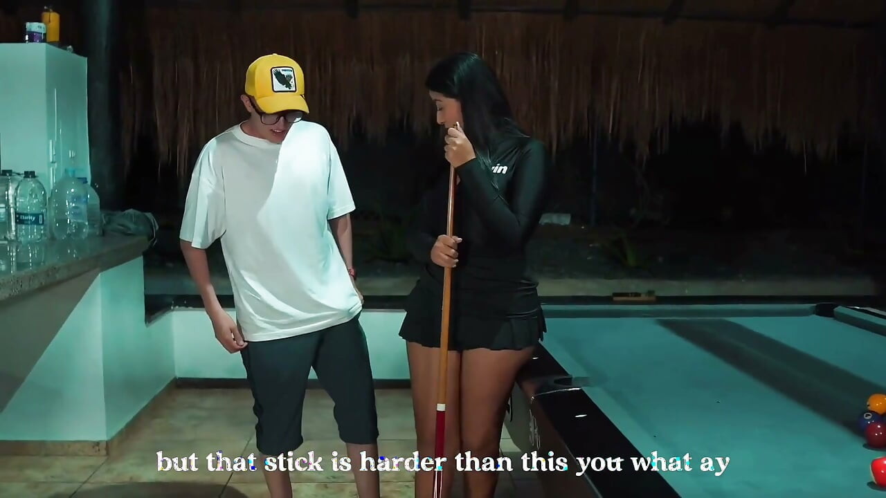 Hard Sex on a Pool Table with Huge Cock Lina Henao and Pipe Boy