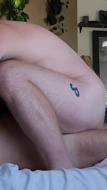 Daddy bear fucks and breeds ginger cub