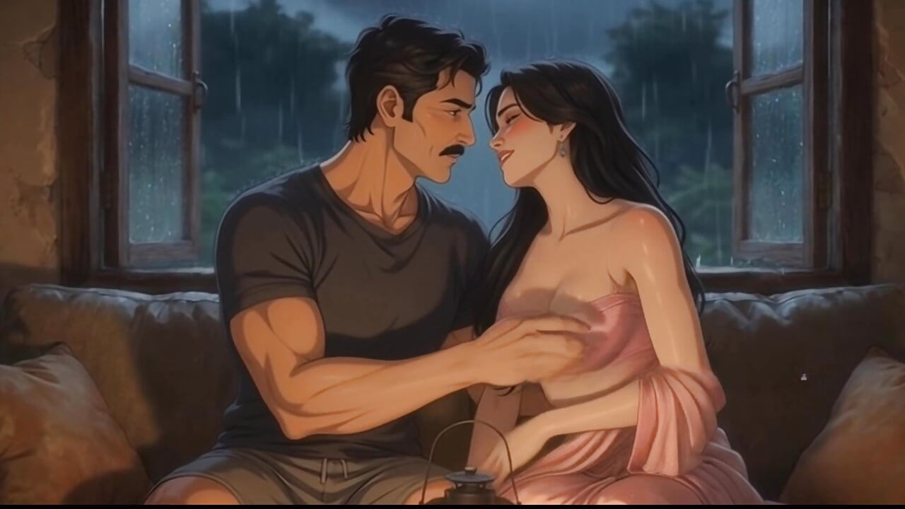 Barsaat Ki Raat Mein Padosi Ne Akeli Bhabhi Ko Tarpa Diya