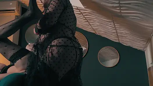 Let's give your damn hole a good massage with my strap-on and my fingers, my trans slut!