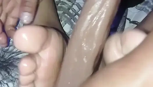 Masturbating