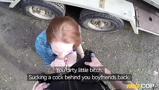 Fake cop - sadakatsiz kız arkadaş Candi Coxx erkek arkadaşını aldatıyor