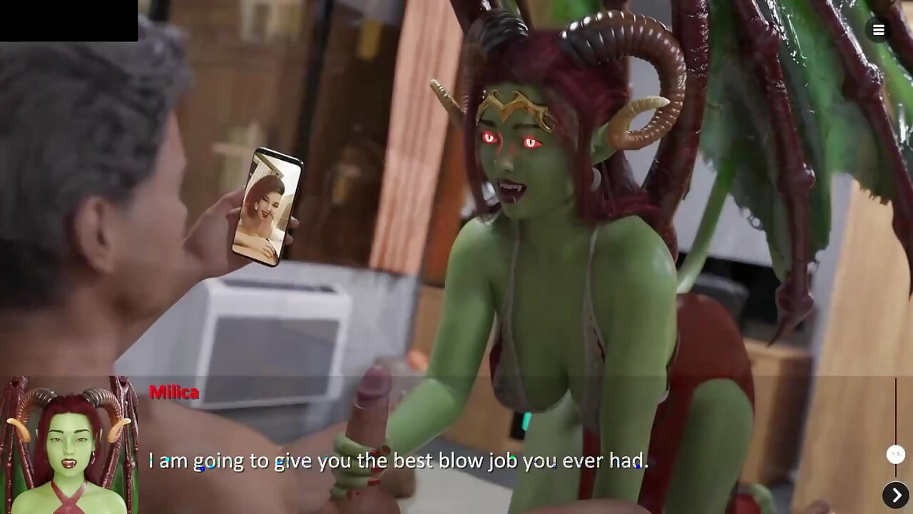 Demoness nyepong kontol saat pacarnya lagi bertukar pasangan - rute korupsi buku mantra #6 permainan seks animasi