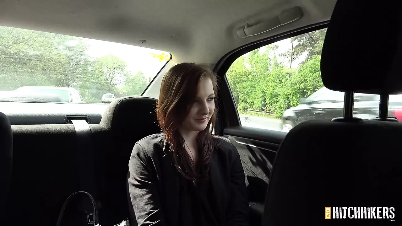 SUBURBAN GIRL HITCHING A RIDE TO THE CENTER