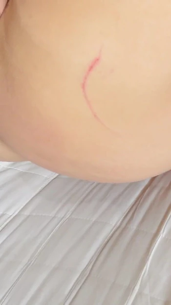 Emotional moment from "Deep Fisting of sluts shaved gaping pink pussy with beads in her ass"