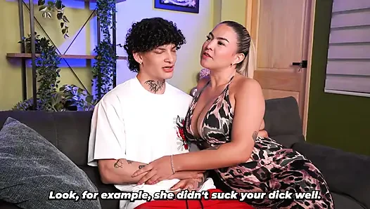 Busty stepmother ends up fucking her stepson after comforting him . Jordy Fabian y Daniela Gomez