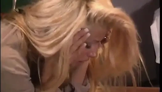 Amazing blonde milf getting enema
