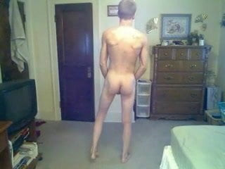 David Steckel masturbates while displaying his naked body.