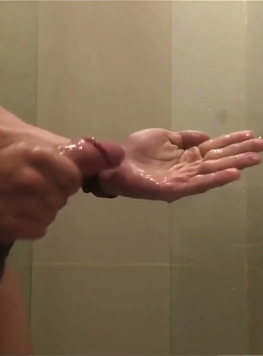 Beautiful Long Haired Boy Masturbates During a Shower