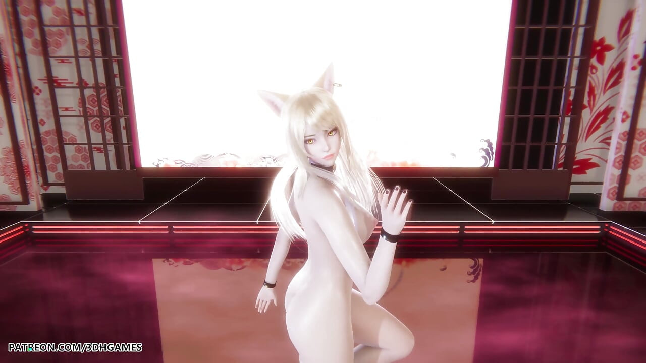 Mmd Gokuraku Jodo Ahri Sexy Striptease League of Legends Hentai Uncensored 4K 60fps