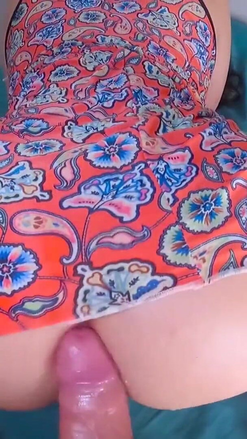 Eliza Evans HOMEMADE ANAL!! Orgasm squirt while I fuck her in the ass in her favorite short dress! | Clip 1