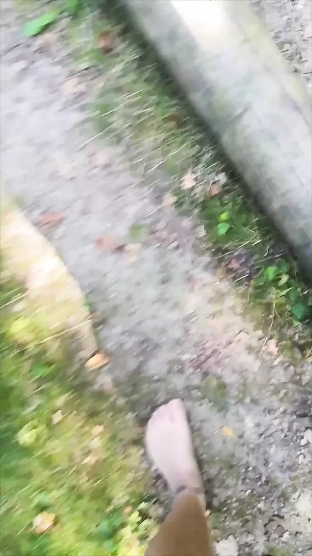 Outdoor Balancing in Pantyhose