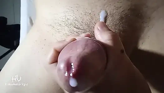 POV and cumshot to my husband's cock