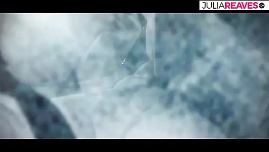 Dame in strapsen in der reitposition