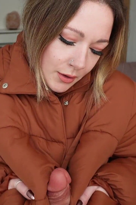 Down Jacket Cock Tease