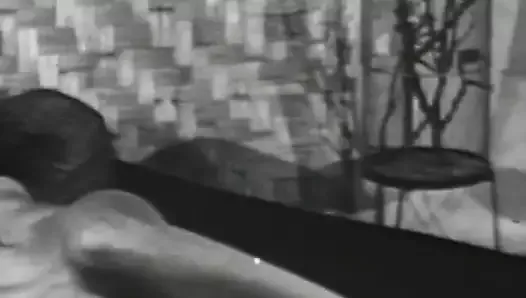 Горячая брюнетка в постели (винтажное порнозвезды 1950-х)