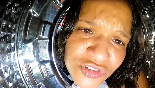 I Got Stuck in the Washing Machine My Black Dick Stepson Took Advantage and Fucked Me