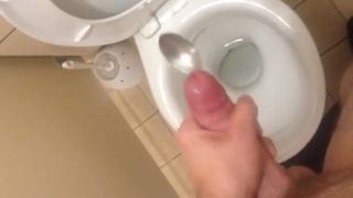 Cumming over a fit colleagues spoon at work!