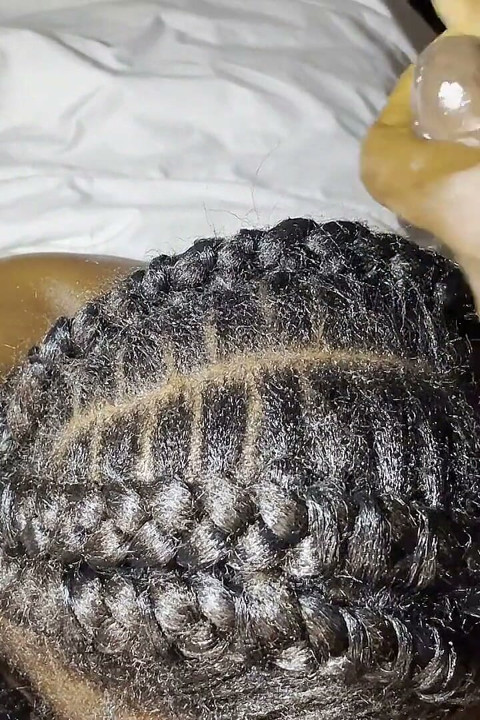 Hair Fetish for Ebony Teen Receiving Cum