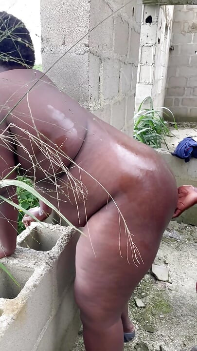 Group Sex outdoors with two Africa tops with longs cocks