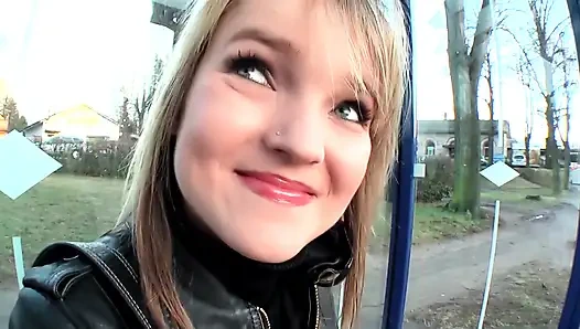 Blonde Babe Teases Tits and Toy in BDSM Bondage