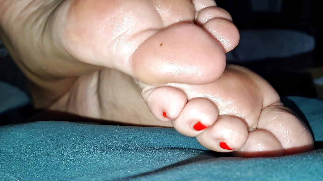 I worship her feet with my face and mouth right after I massage them with oil