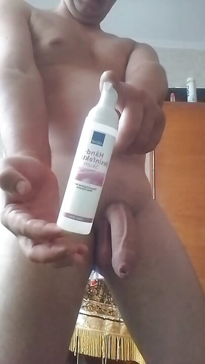 Very simple. Masturbation and Disinfection of my huge dick.