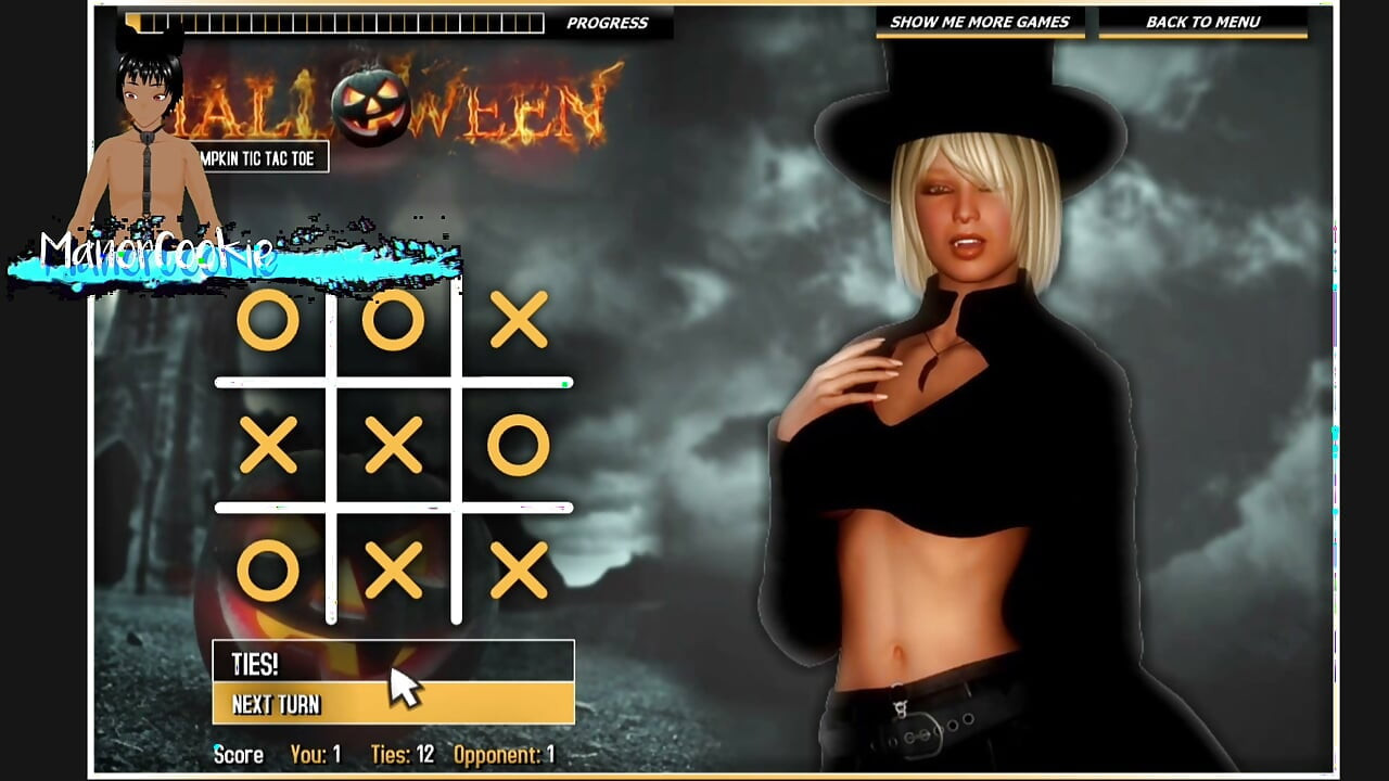 Halloween Hot Pumpkin Tic Tac Toe - This game is the worst.