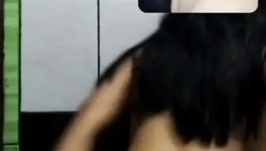 We made a video call with my friend's girlfriend and ended up