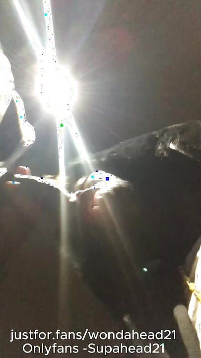 BBC Worship at Night: Risky Public Blowjob & Throat Fuck