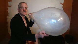 Balloonbanger 80) balon tuf-tex de 24 de inci cu muie lentă, masturbare și pop