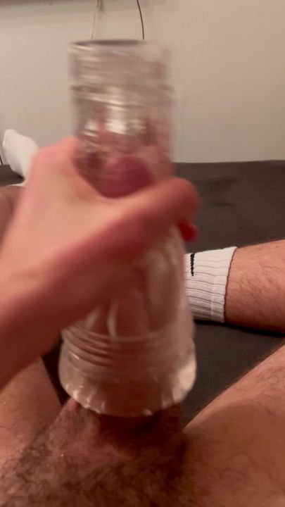 using my fleshlight on my big dick