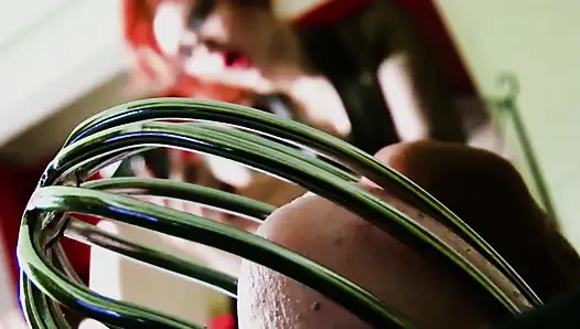 Cum Inside Cage on Valentine's Day