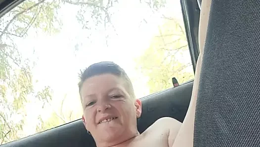 Squirting, autospiel, fast erwischt